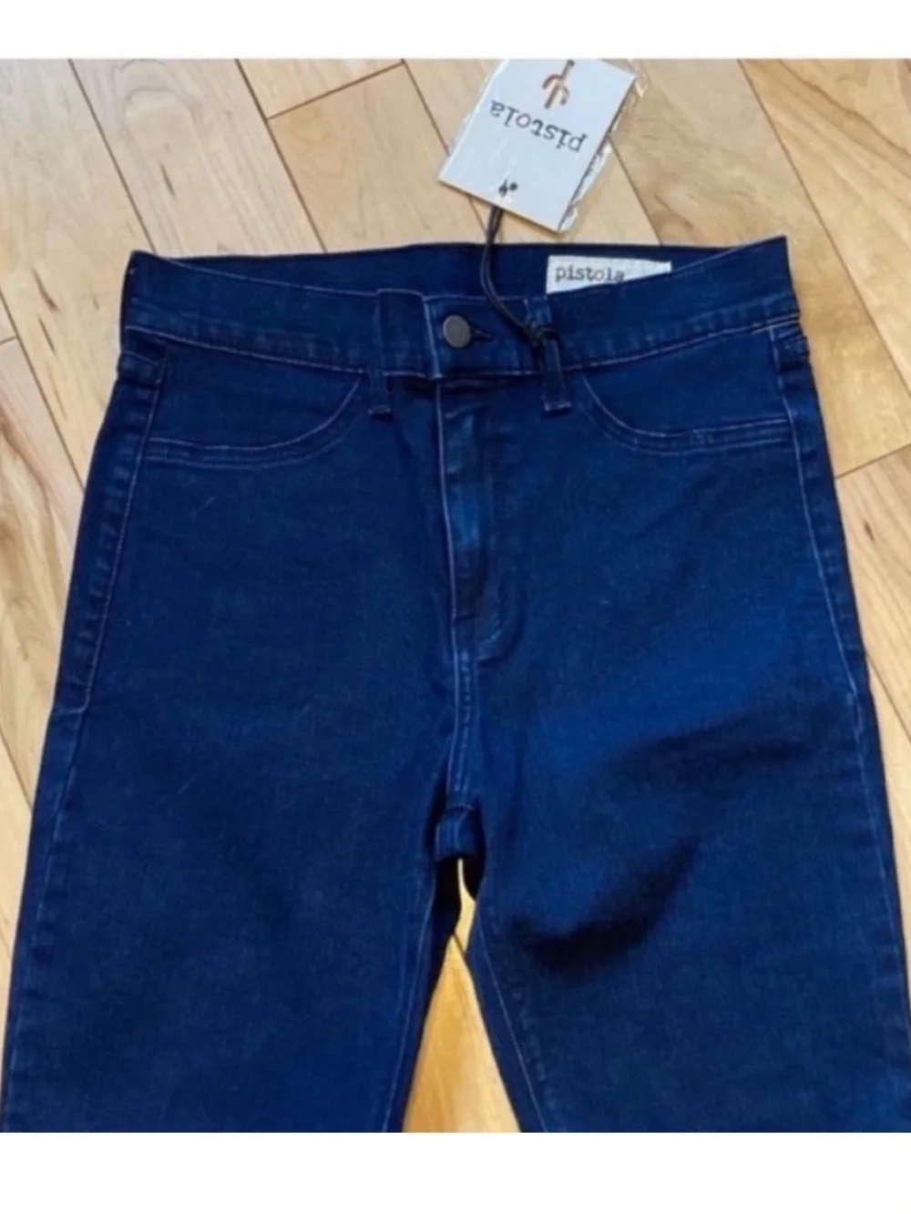 NWT Pistola Aline high rise skinny stretch jeans color is Moon River. Size 28